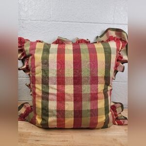 Rose Tree Summerton Plaid Euro Sham With Insert Vtg French Country Cottage